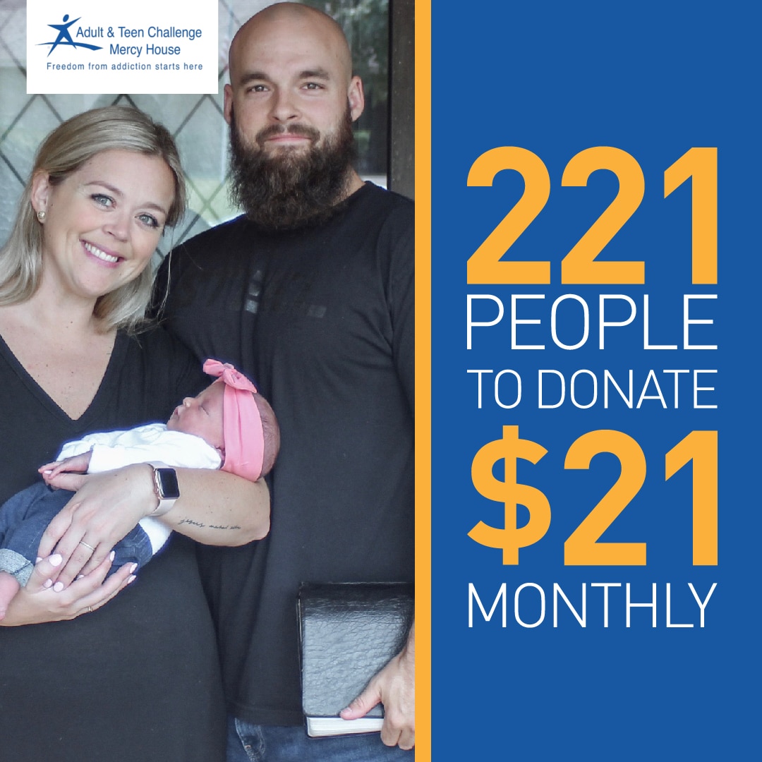 221 People Donate $21 Monthly